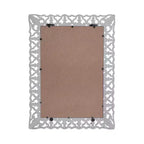 Specchio da parete botanico intagliato grigio, 25" x 19"