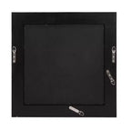 Specchio decorativo ottagonale da 24"x24" con cornice quadrata in legno – Finitura foglia argento