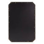 Specchio da parete smussato ottagonale allungato 91x61 cm – Cornice in metallo color champagne
