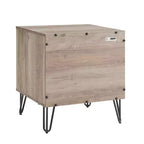 Set di 2 comodini con cassetto e ripiano aperto - Grigio rustico