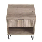 Set di 2 comodini con cassetto e ripiano aperto - Grigio rustico