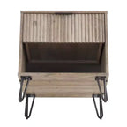 Set di 2 comodini con cassetto e ripiano aperto - Grigio rustico