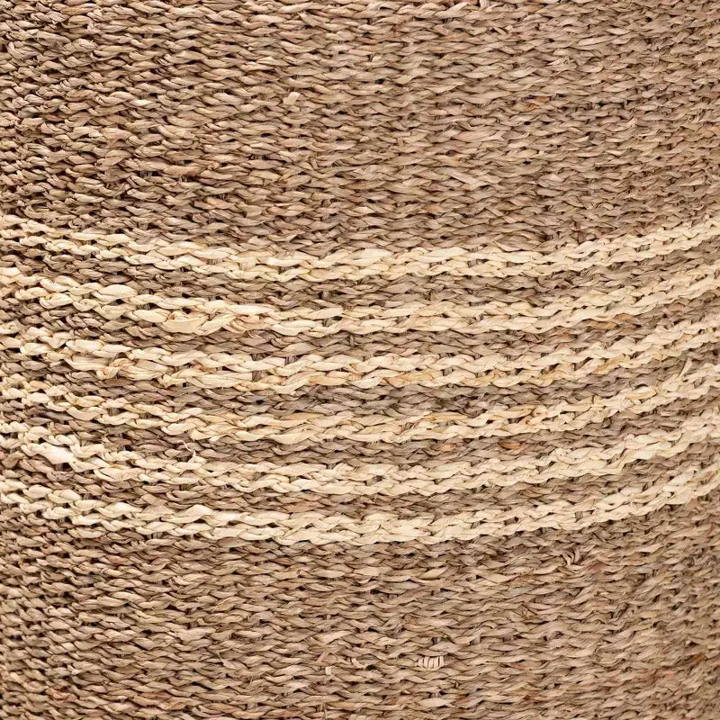 Pouf rotondo in erba marina - Marrone naturale