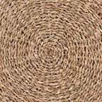 Pouf rotondo in erba marina - Marrone naturale