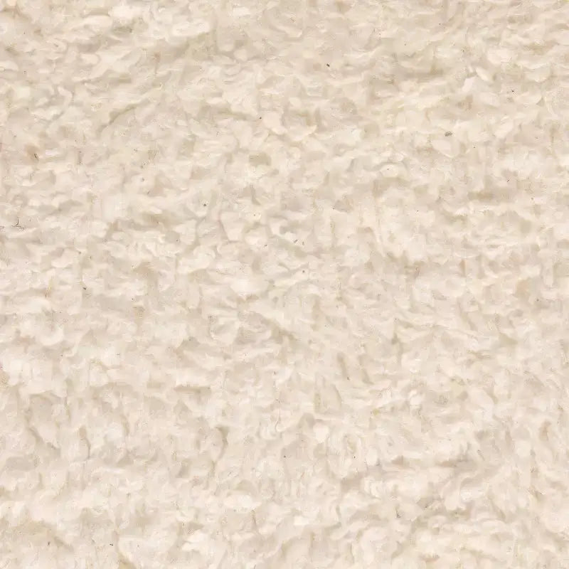 Pouf quadrato in velluto di cotone con profilo a contrasto – Poggiapiedi rivestito color crema con base in legno di pino, capacità 150 kg