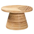 bali & pari Bella Natural Rattan and Mahogany Wood Coffee Table Natural: 17.7" High, No Assembly Required