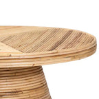 bali & pari Tavolino da caffè Bella in Rattan Naturale e Legno di Mogano Naturale: 45 cm di altezza, nessun montaggio richiesto