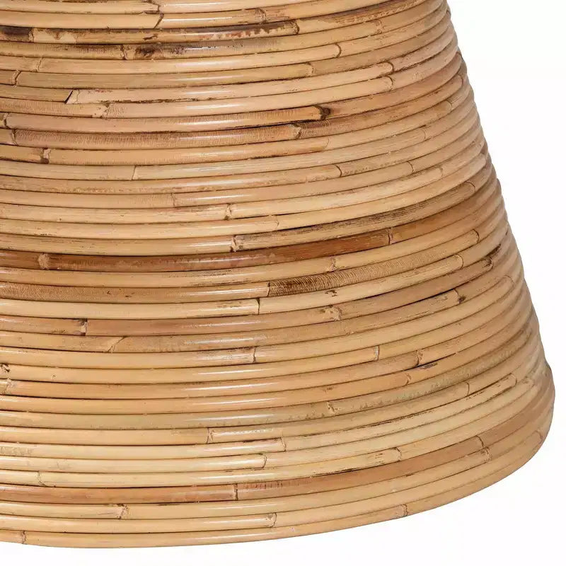bali & pari Tavolino da caffè Bella in Rattan Naturale e Legno di Mogano Naturale: 45 cm di altezza, nessun montaggio richiesto