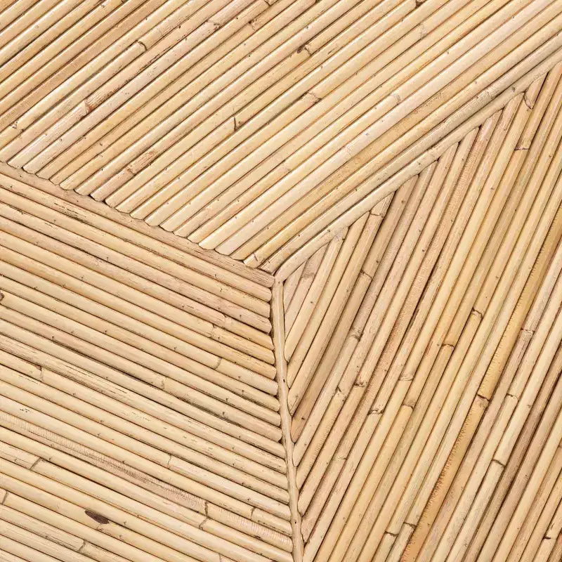 bali & pari Tavolino da caffè Bella in Rattan Naturale e Legno di Mogano Naturale: 45 cm di altezza, nessun montaggio richiesto