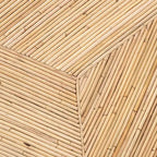 bali & pari Tavolino da caffè Bella in Rattan Naturale e Legno di Mogano Naturale: 45 cm di altezza, nessun montaggio richiesto