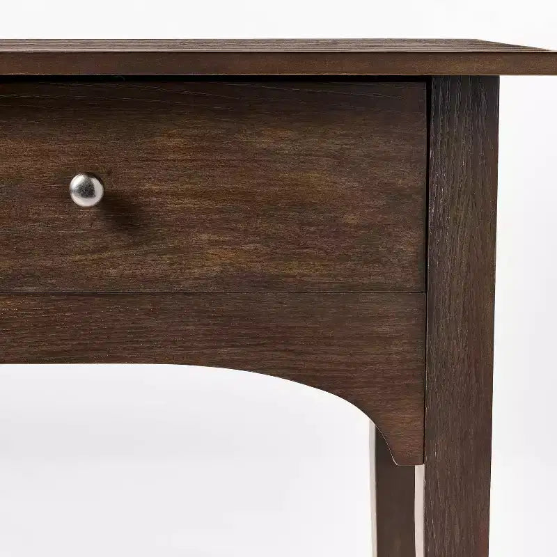 Tavolo Consolle Ad Arco da 46 Pollici con Cassetti - Marrone Scuro