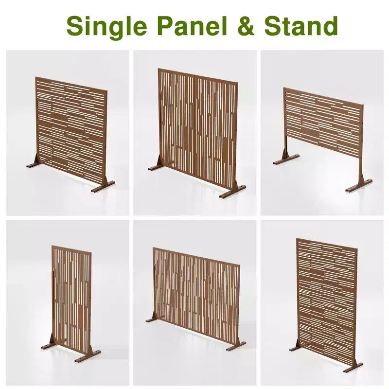 Schermo divisorio metallico per esterni Pannelli decorativi autoportanti da patio