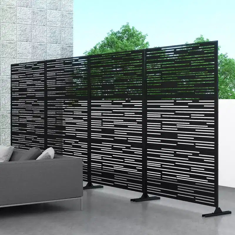 Schermo divisorio metallico per esterni Pannelli decorativi autoportanti da patio