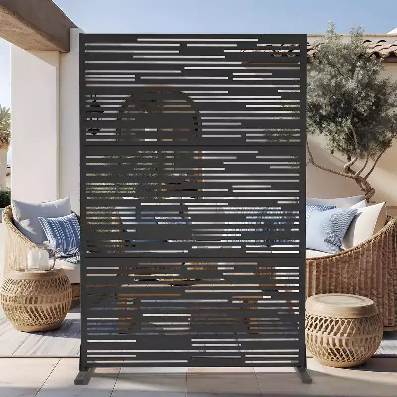 Schermo divisorio metallico per esterni Pannelli decorativi autoportanti da patio