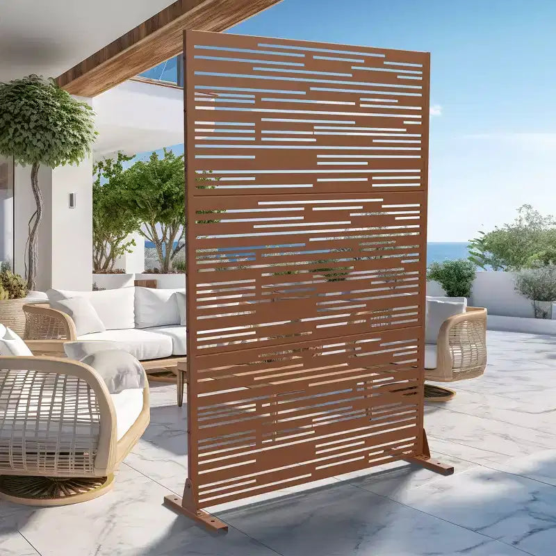 Dovelina Metal Outdoor Privacy Screen Freestanding Patio Decorative Screens