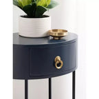 Tavolino Ovale con Cassetto Contenitore