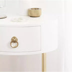 Tavolino Ovale con Cassetto Contenitore