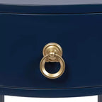 Tavolino Ovale con Cassetto Contenitore
