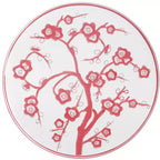 Sgabello da giardino e tavolino d'appoggio in ceramica "Cherry Blossom" da 17,5 pollici