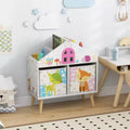 Libreria per bambini a forma di casa delle bambole con contenitore per giocattoli e organizer espositivo