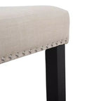 Sgabello da bar imbottito con sedile a sella da 29", set da 2 – Nero/Beige