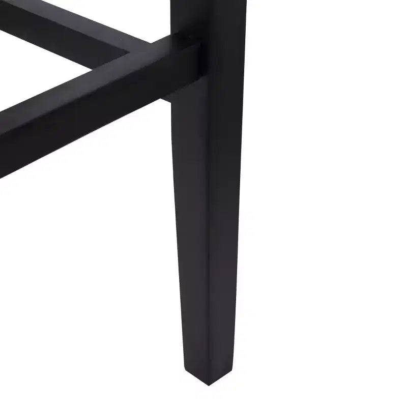 Sgabello da bar imbottito con sedile a sella da 29", set da 2 – Nero/Beige