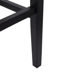 Sgabello da bar imbottito con sedile a sella da 29", set da 2 – Nero/Beige