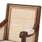 Poltrona con accenti in tessuto e legno Desmond Bali & Pari
