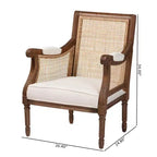 Poltrona con accenti in tessuto e legno Desmond Bali & Pari