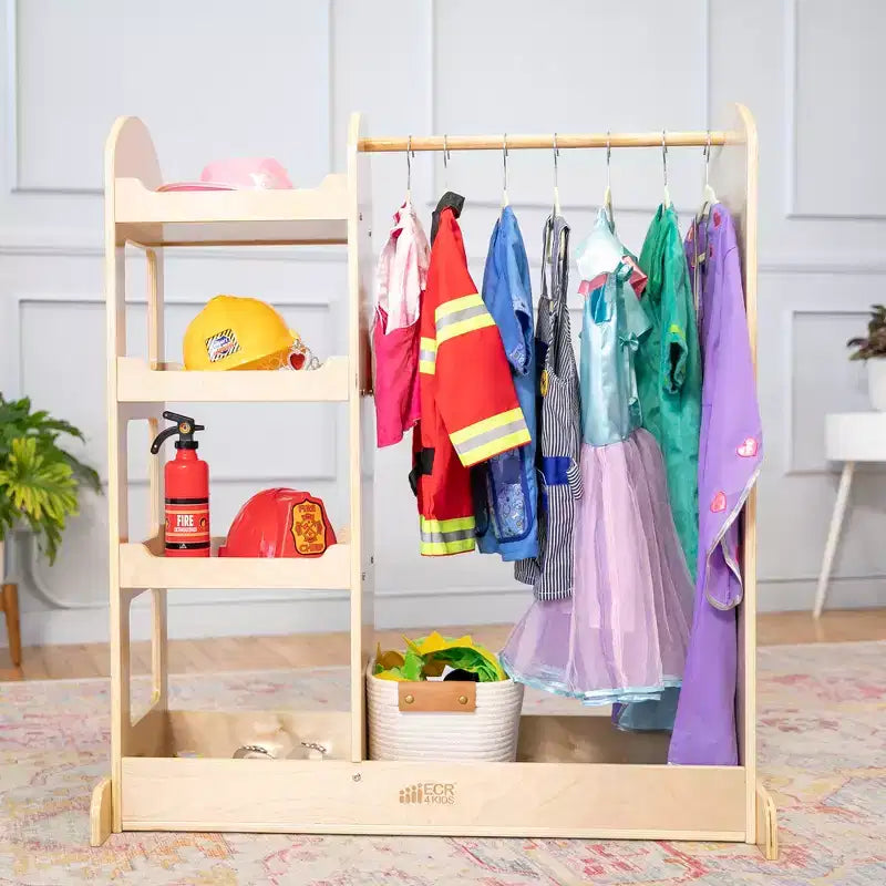 Centro Travestimenti per Bambini con Specchio e Organizzatore Costumi