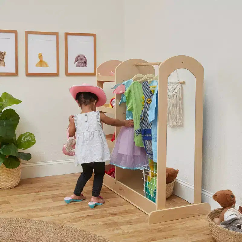 Centro Travestimenti per Bambini con Specchio e Organizzatore Costumi