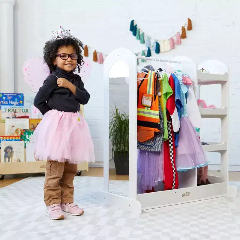 Centro Travestimenti per Bambini con Specchio e Organizzatore Costumi