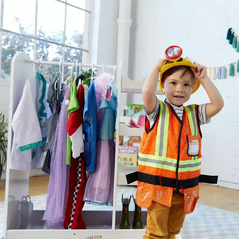Centro Travestimenti per Bambini con Specchio e Organizzatore Costumi