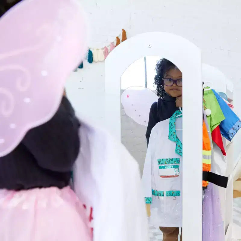 Centro Travestimenti per Bambini con Specchio e Organizzatore Costumi