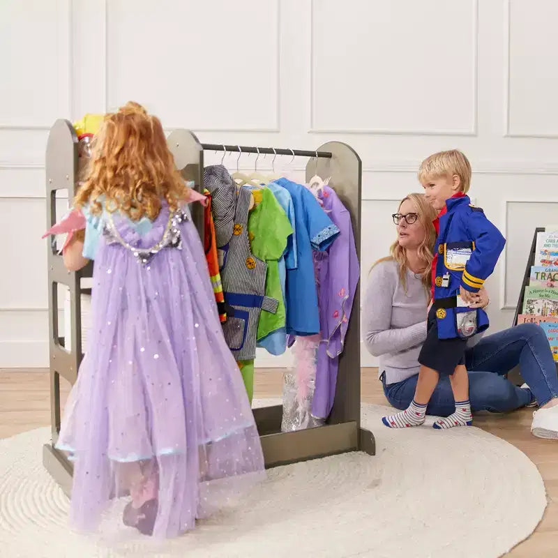 Centro Travestimenti per Bambini con Specchio e Organizzatore Costumi