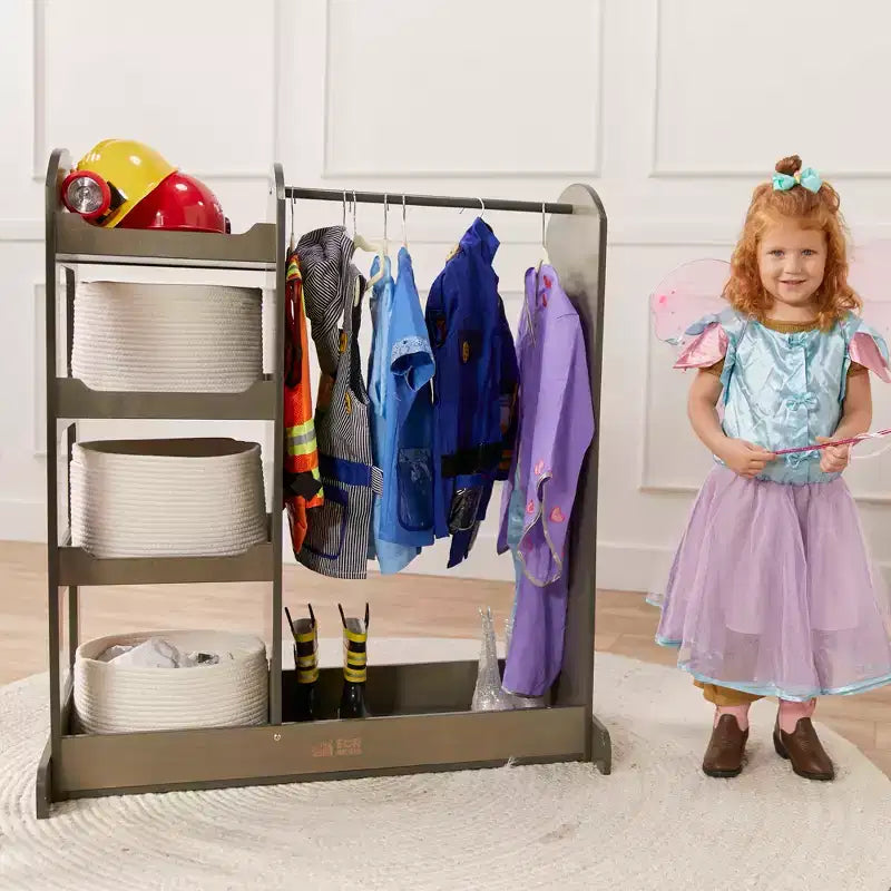 Centro Travestimenti per Bambini con Specchio e Organizzatore Costumi