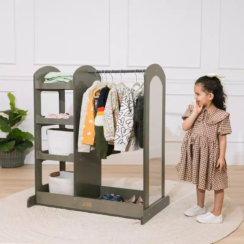 Centro Travestimenti per Bambini con Specchio e Organizzatore Costumi
