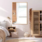 Specchio da parete decorativo rettangolare con cornice moderna in metallo