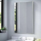 Specchio da parete decorativo rettangolare con cornice moderna in metallo