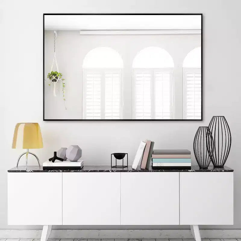 Modern Metal Frame Rectangle Decorative Wall Mirror