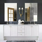 Specchio da parete decorativo rettangolare con cornice moderna in metallo