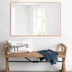 Specchio da parete decorativo rettangolare con cornice moderna in metallo