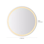 Specchio da bagno rotondo senza cornice a LED con antiappannamento e controllo smart touch