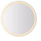 Specchio da bagno rotondo senza cornice a LED con antiappannamento e controllo smart touch