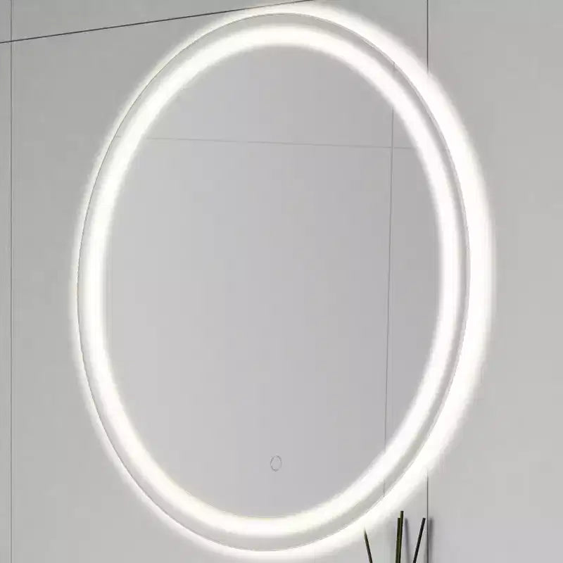 Specchio da bagno rotondo senza cornice a LED con antiappannamento e controllo smart touch