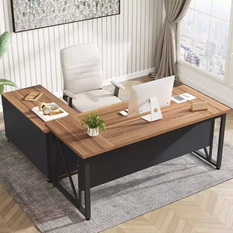 Scrivania direzionale da 63" con schedario a L da 47" e contenitore