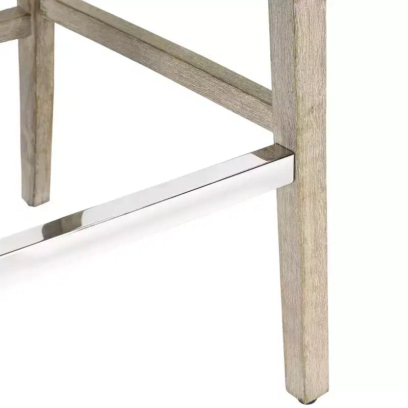 Sgabello da bar imbottito in lino capitonné da 29", marrone