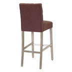 Sgabello da bar imbottito in lino capitonné da 29", marrone