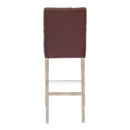 Sgabello da bar imbottito in lino capitonné da 29", marrone