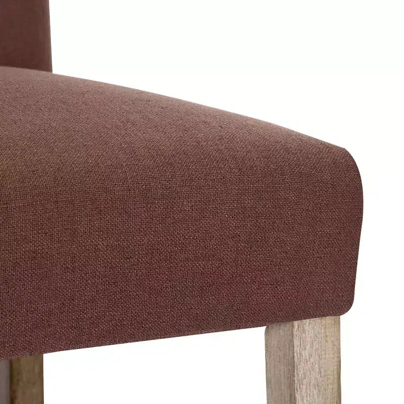 Sgabello da bar imbottito in lino capitonné da 29", marrone